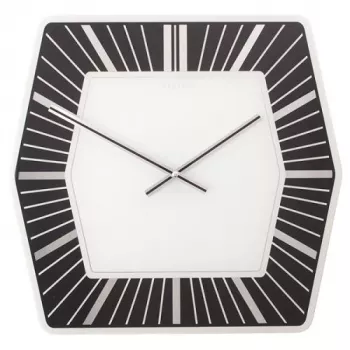 NeXtime orologio da parete 8128zw Hexagon, 43x43 cm, bianco