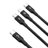Cavo USB Baseus Rapid 3-in-1 1,5 m USB A USB C/Micro USB A/Lightning nero