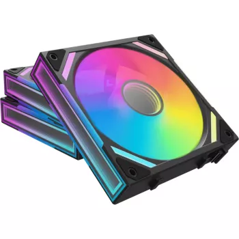 Ventola per case ALPENFÖHN Wing Boost 4 120mm ARGB PWM - confezione da 3 nero