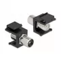 Modulo Keystone connettore IEC su connettore femmina F nero DeLOCK 86857
