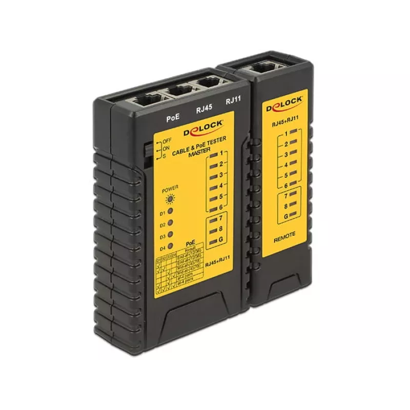 Tester per cavi di rete DeLOCK 86107 nero giallo