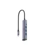 Hub USB-C Cudy UH605 con LAN Gigabit, 3x USB-A 3.0, porta di alimentazione USB-C, grigio