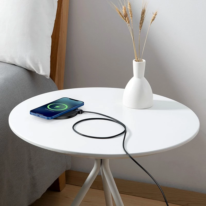 Caricabatterie Baseus CCED000001 per dispositivi mobili cuffie, smartphone nero USB ricarica wireless per interni