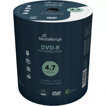 DVD vergini MediaRange MR442 4,7 GB DVD-R 100 pezzi
