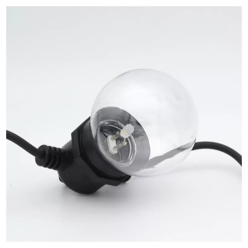 Catena luminosa RealPower 463614 LED 12 lampadine bianco caldo 4,9 m a batteria (AA)