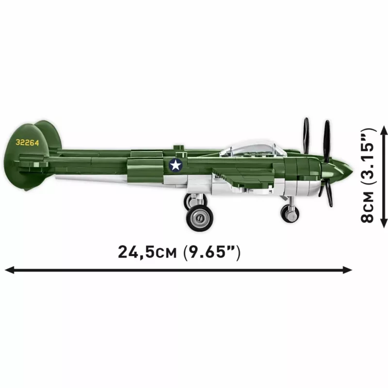 COBI Lockheed P-38 Lightning. Tipo di prodotto: mattoncini, Età minima consigliata: 7 anni, Tema: forze armate, Numero di pezzi: 332 pz.