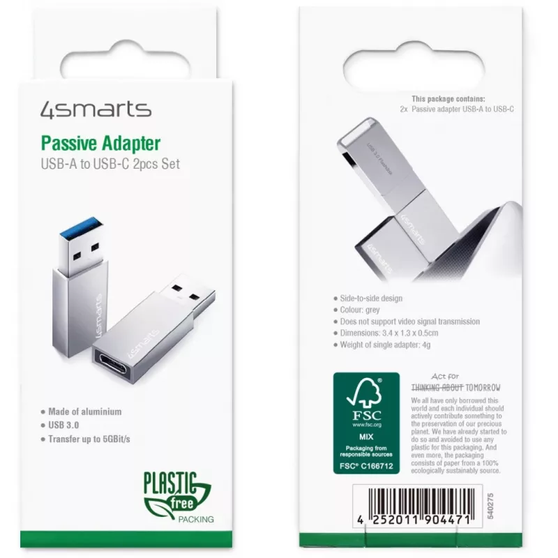 Cavo USB 4smarts 540275 grigio