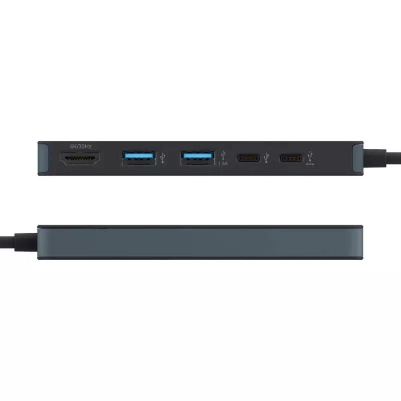 Hyper HyperDrive Flex HD4101BKGL hub USB-C a 5 porte (2x USB-A, 1x USB-C, 1x HDMI), nero