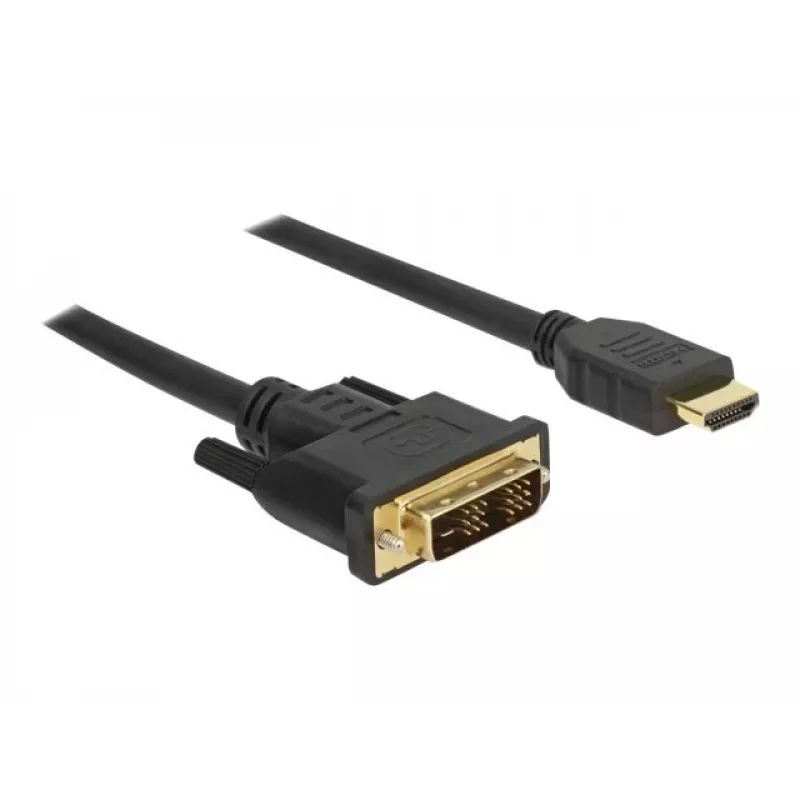 Adattatore cavo video DeLOCK 85582 1 m HDMI Type-A DVI-D nero