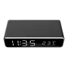 Sveglia digitale GEMBIRD DAC-WPC-01 con display LCD, cassa in alluminio nero, alimentazione a rete