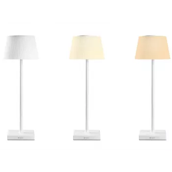 Lampada da tavolo TRACER Pluto bianco TRAOSW47233 LED dimmerabile, finitura bianca