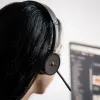 Cuffie Tellur Voice Pro Wireless cuffie da call center nere TLL411007