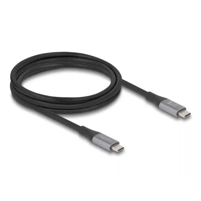 Cavo USB DeLOCK 81192 USB4 Gen 2x2 2m USB-C nero grigio