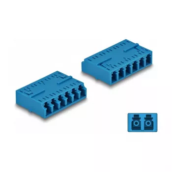 Giunto per fibra ottica DeLOCK HD LC Hexaplex femmina su LC Hexaplex femmina blu