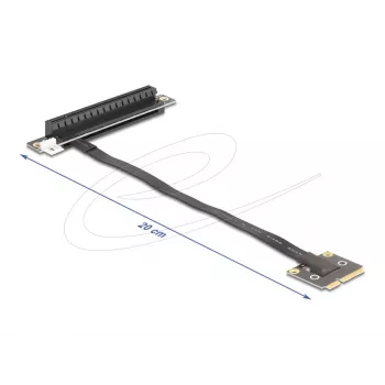 Delock Adattatore Mini PCIe maschio a slot PCIe 3.0 x16, angolato a 90 gradi, con cavo