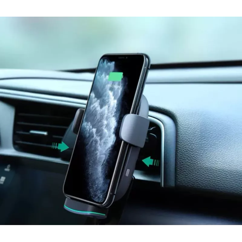 Supporto di ricarica wireless per auto Aukey HD-C52 — supporto auto compatibile Qi con angolo regolabile e ricarica wireless