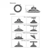 Synergy 21 LED lampada a sospensione UFO 200W per industria/magazzini nw 120