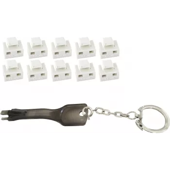 Blocco porta ShiverPeaks 08-01036 RJ-45 bianco con chiave