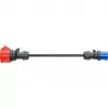 go-e CH-04-31 adattatore per Gemini flex 11 kW, CEE rosso 16 A trifase a CEE blu 16 A, IP55, 0,3 m, nero