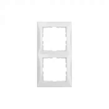 Berker S.1 10128989 cornice 2 moduli, bianco polare lucido
