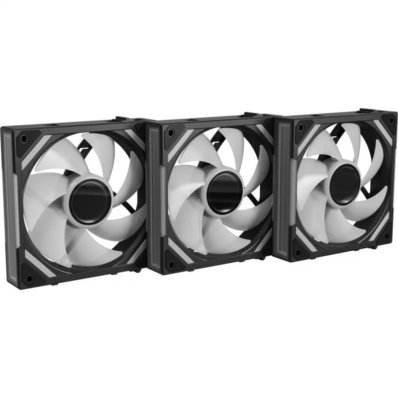 Alpenföhn 84000000228 Wing Boost 4 PWM RGB ventole per case, 120 mm, 500–1800 giri/min, 3 pezzi, nere