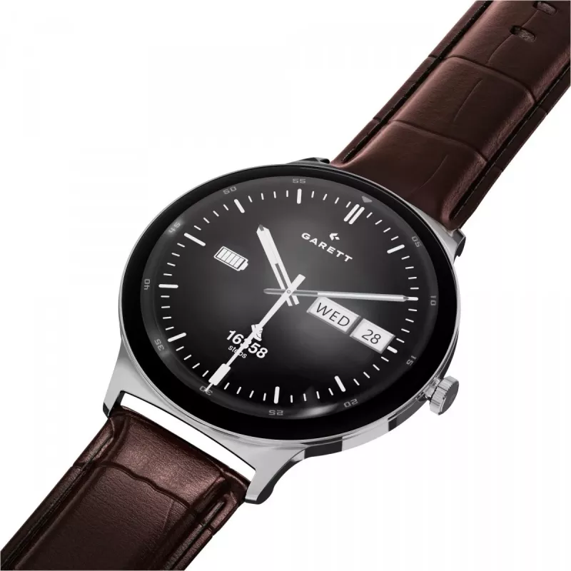 Smartwatch Garett Quantum — acciaio inox argento