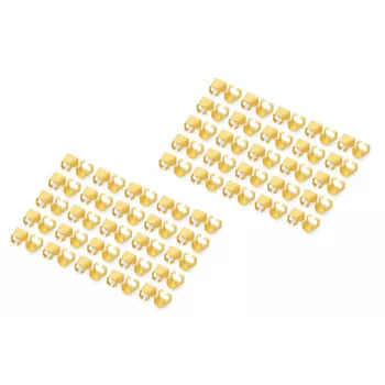 DIGITUS - Clip per cavi con codifica colori - per cavi patch - giallo (confezione da 100) (A-CC-Y)