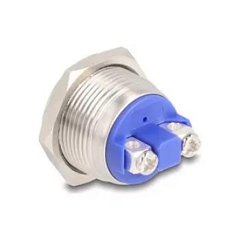 Pulsante DeLOCK 22040 2P nichel acciaio inox 250V 5A