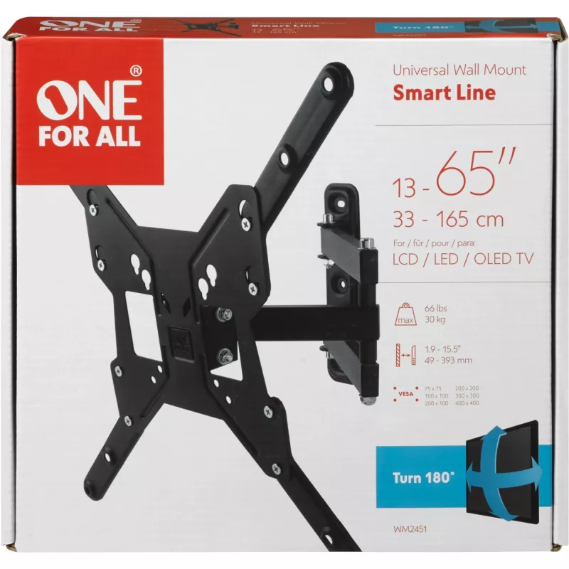 Universal Electronics One For All Smart WM 2451 - supporto - per schermo piatto - dimensione schermo: 33-140 cm (13-55