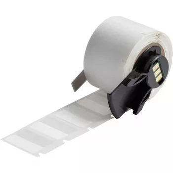 Brady, M6-96-427, vinile, autolaminante, bianco/trasparente, opaco, 25,40 x 9,53(19,05) mm, per diametro cavo 2,00 - 3,00 mm, permanente (250 pz.) (173917)