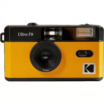 Fotocamera compatta a pellicola Kodak F9 135 mm ISO 200-400 nera gialla