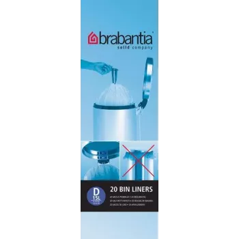 Sacchi per rifiuti Brabantia PerfectFit tipo D, 15-20 L, 20 sacchi