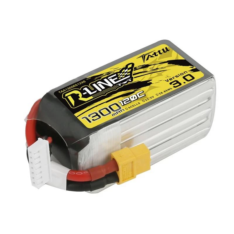 Batteria Tattu R-Line Version 3.0 1300mAh 22.2V 120C 6S1P XT60