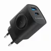 Caricabatterie USB-A USB-C 20W PowerDelivery Quick Charge 3.0, nero