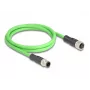 Cavo di rete DeLOCK M12 D-codificato 4 poli maschio a femmina PUR (TPU) 1 m