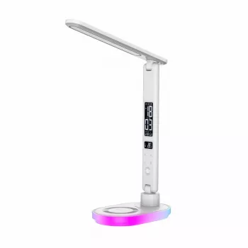 Lampada da tavolo Hawk HW-LAMP03 bianco RGB — lampada da scrivania LED regolabile con illuminazione RGB