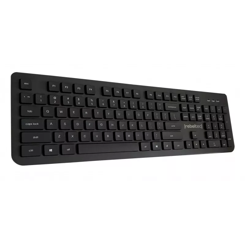 Tastiera USB con filo full size Rebeltec Spiro RBLKLA00041 — nera