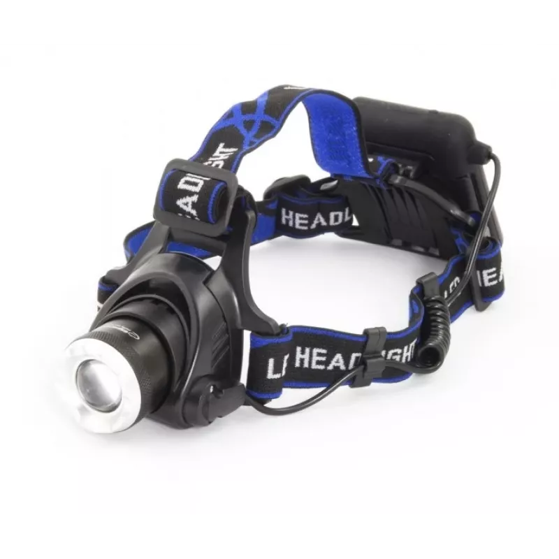 Lampada frontale ESPERANZA EOT005 — LED Cree T6, 3W, 600 lm, AA x2, corpo in alluminio, impermeabile, resistente agli urti, fascia regolabile
