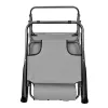 Sedia a sdraio da giardino pieghevole con cuscino Black Forest, grigio