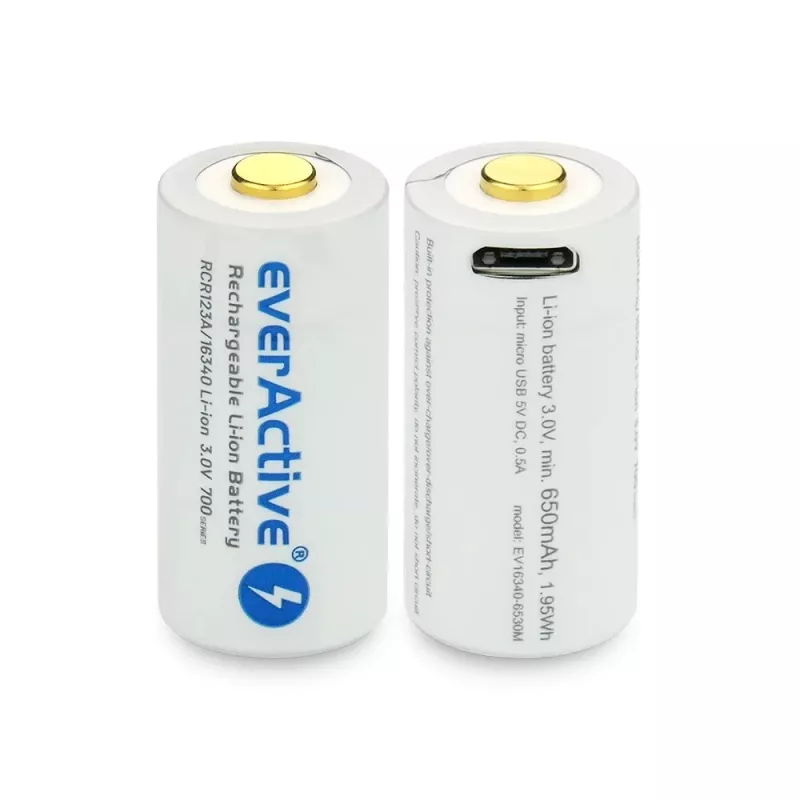 Batteria ricaricabile everActive EV16340 700mAh 3V con funzione di ricarica Micro-USB
