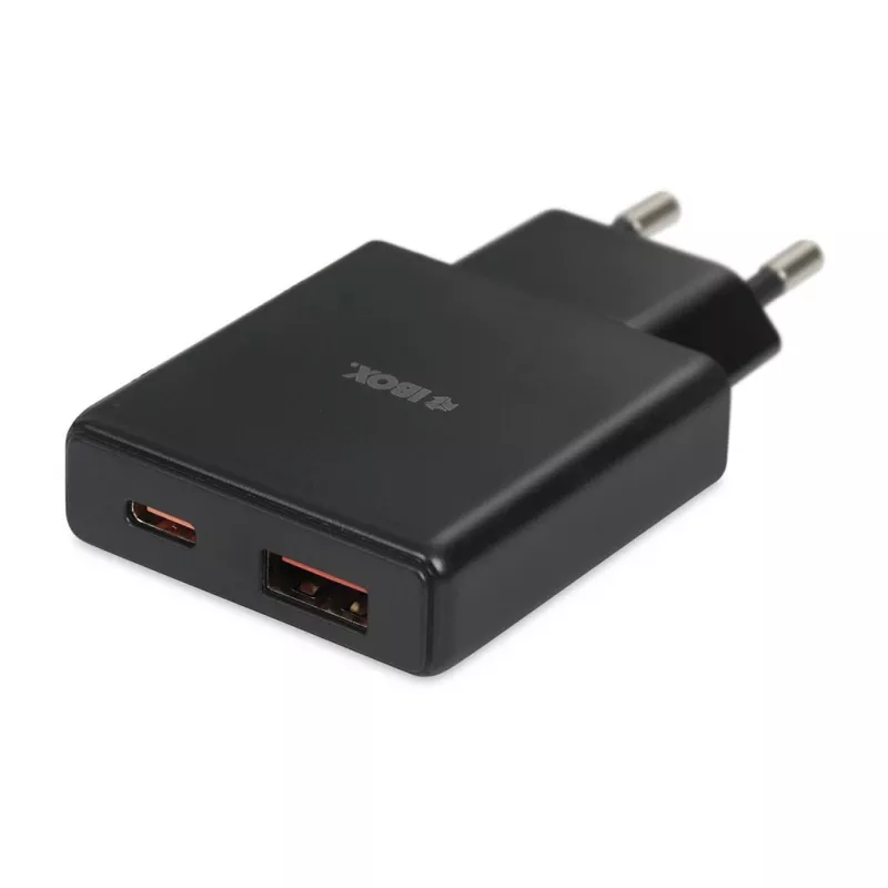 iBOX C-43 Slim GaN PD30W caricatore da parete, nero