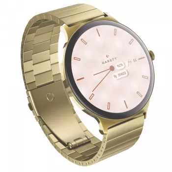 Smartwatch Garett Verona 2 Gold Steel con Bluetooth e misuratore di frequenza cardiaca