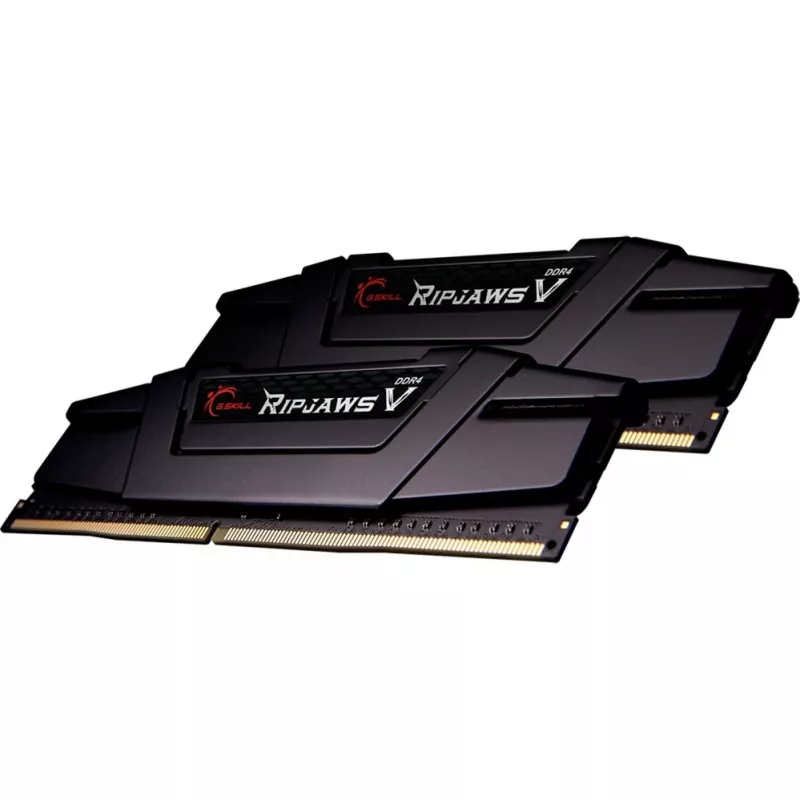 DIMM 64 GB DDR4-2666 (2x 32 GB) Dual-Kit, memoria RAM nera, F4-2666C19D-64GVK, Ripjaws V, INTEL XMP
