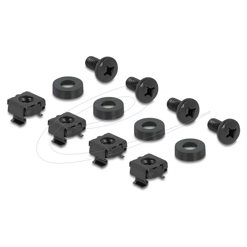Delock 67628 pannello di gestione cavi da 19" con spazzola, 1U, nero