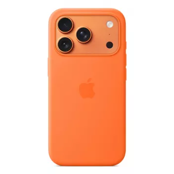 Custodia in silicone Apple iPhone 17 Pro MagSafe arancione custodia