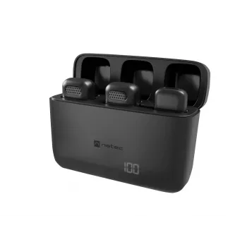 NATEC Hopper Black microfono lavalier/da bavero