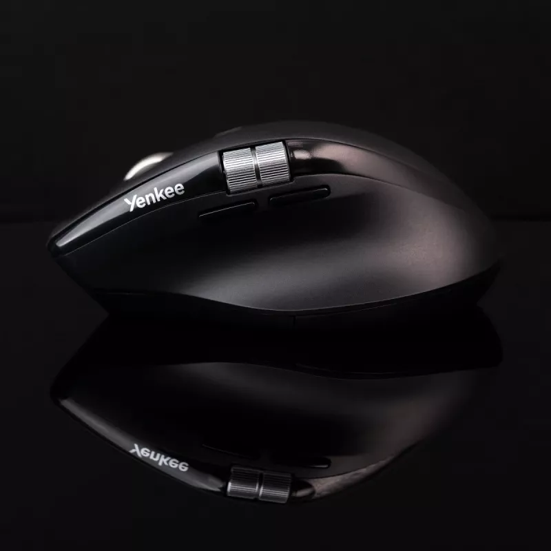 Mouse wireless YENKEE SPIN DUAL 2095BK — mouse ottico compatto dual-mode, modello YMS 2095B SPIN