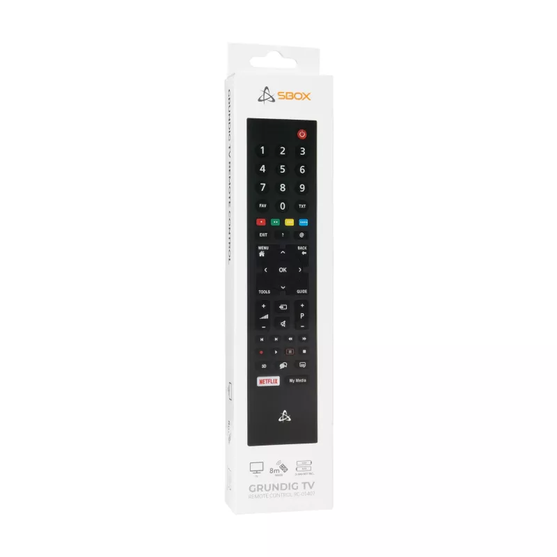 Telecomando SBOX RC-01407 – telecomando di ricambio per televisori Grundig, compatibilità universale con diversi modelli