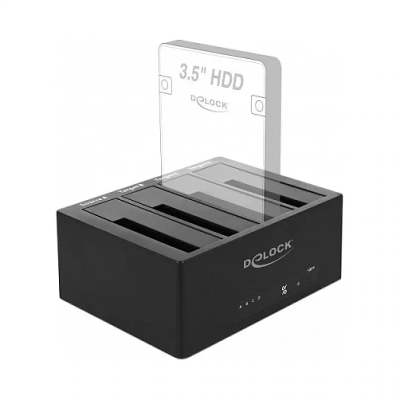 Docking station Delock USB 3.0 per 4 x SATA HDD / SSD con funzione di clonazione (64063)