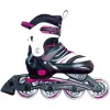 Pattini in linea regolabili per bambini taglia 29-32, rosa/nero
